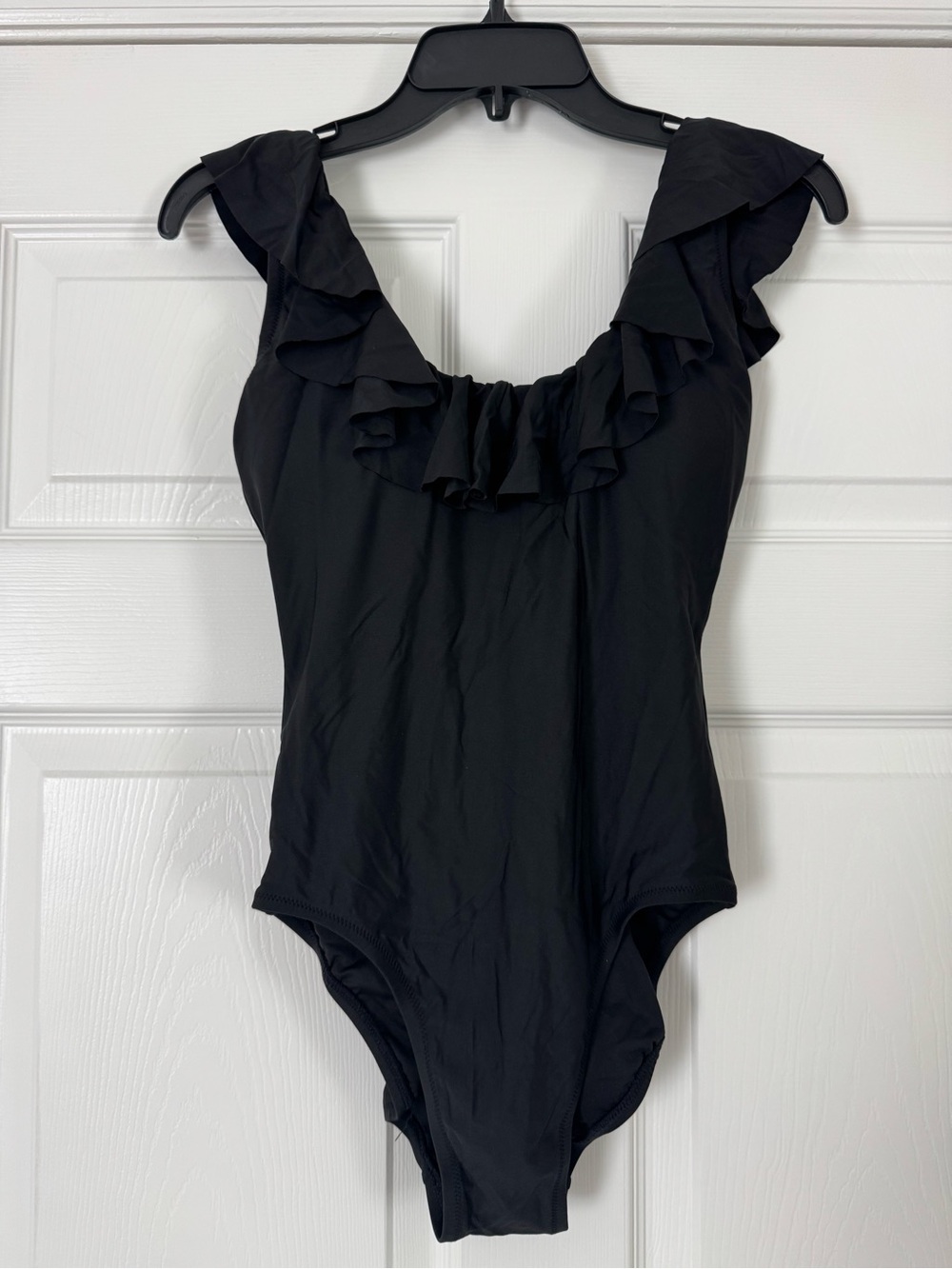 NWOT Ruffled One-Piece Swimsuit in Black